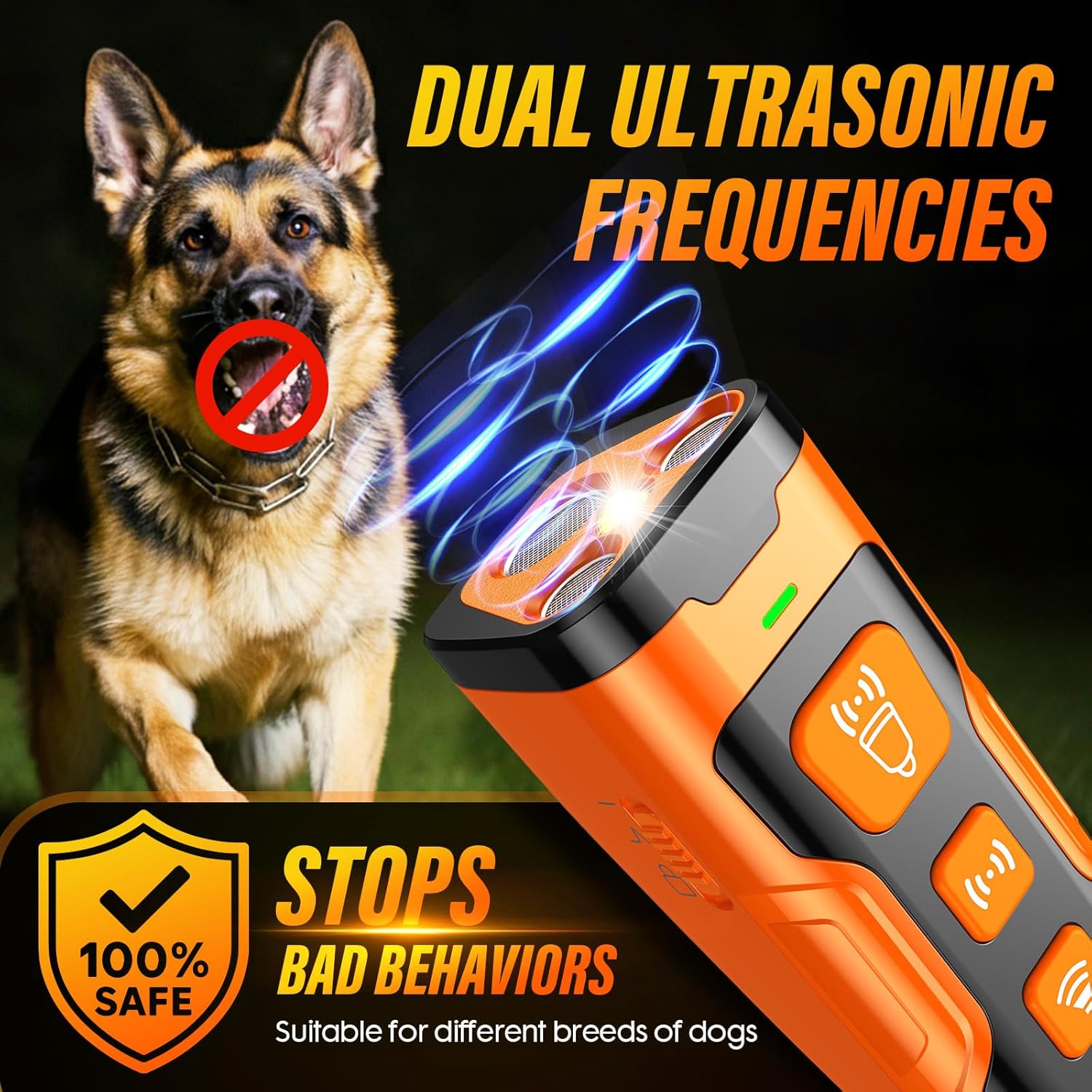 YUYQA ultrasonic dog bark deterrent device orange portable anti barking trainer
YUYQA dog bark control device handheld ultrasonic anti barking tool for dogs
YUYQA anti barking device 3X ultrasonic emitters bark deterrent for dogs
YUYQA bark control device 6 training modes safe humane dog training tool
YUYQA ultrasonic bark deterrent device 23ft range indoor outdoor dog training
YUYQA rechargeable dog bark deterrent type C fast charging long battery life
YUYQA compact dog training device portable bark contro